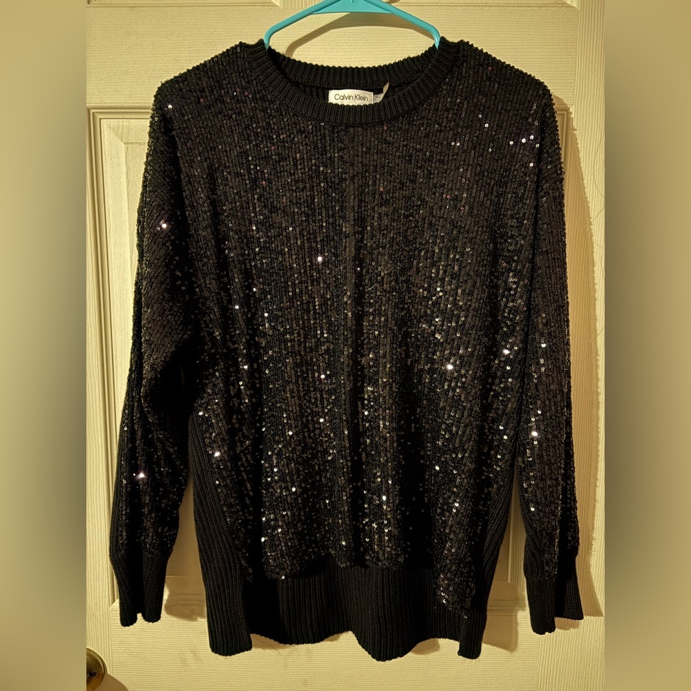 NWOT CALVIN KLEIN SEQUIN PULLOVER SWEATER
